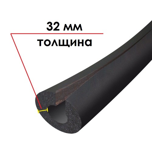 Трубка K-FLEX 32x035-1 ST IN CLAD black