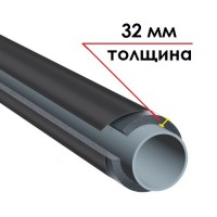 Трубка K-FLEX 32x114-1 ST IC CLAD BK